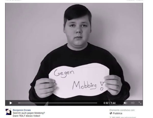 Il video contro il mobbing che conquista Facebook in Germania