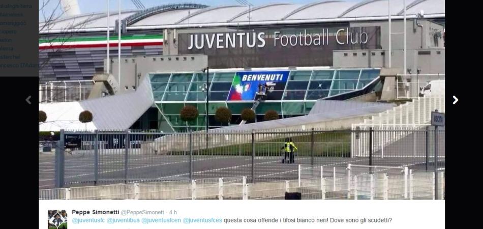 La Figc fa nascondere i 32 scudetti allo Juventus Stadium ed i tifosi non apprezzano