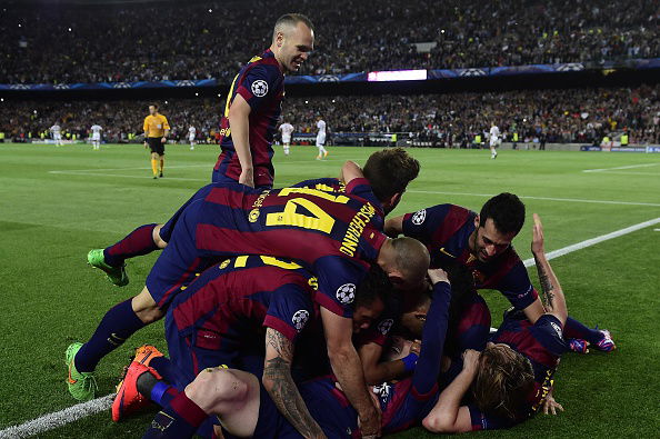 Barcellona-Bayern Monaco diretta squadra esulta