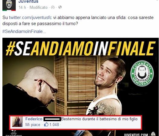 juventus bestemmia