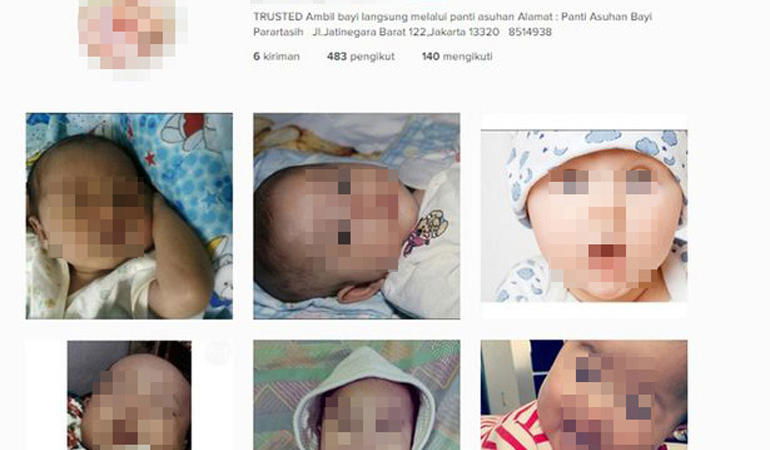 bambini in vendita instagram