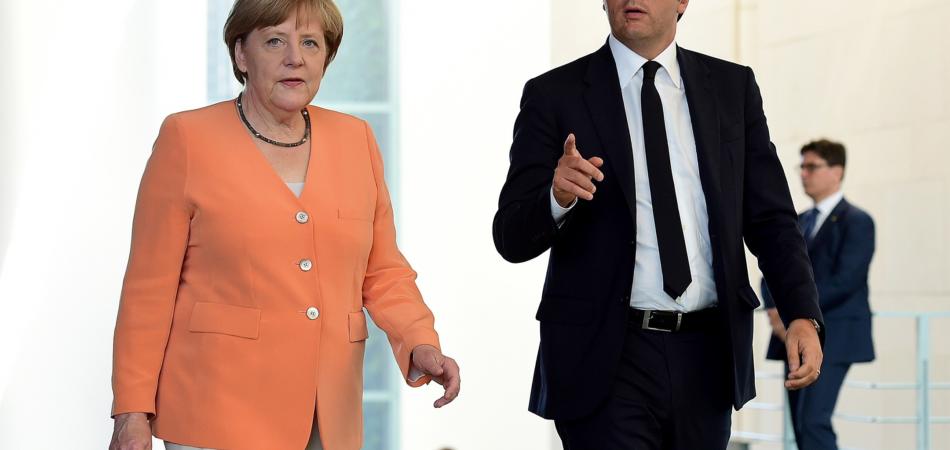 matteo renzi e angela merkel
