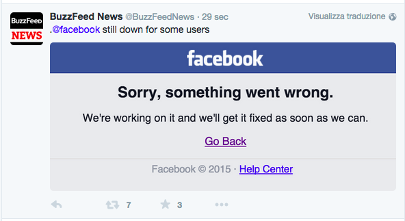 Facebook down polizia