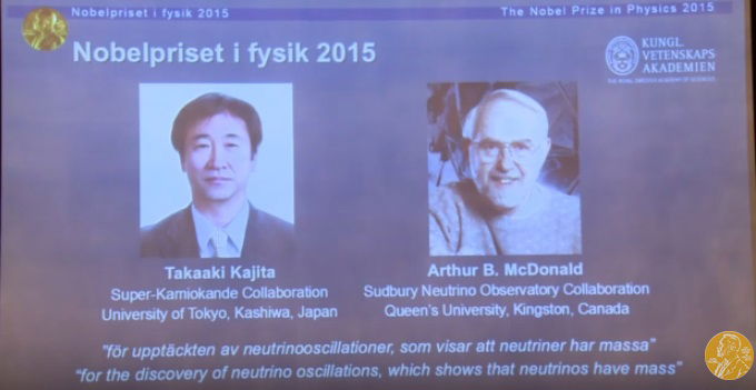 Premio Nobel Fisica 2015: I Vincitori Sono Takaaki Kajita E Arthur B ...