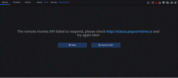 Popcorn time non funziona