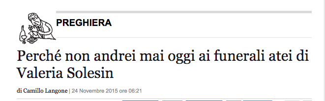 funerali valeria solesin Langone
