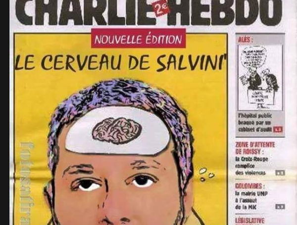 La bufala della copertina di Charlie Hebdo dedicata a Matteo Salvini