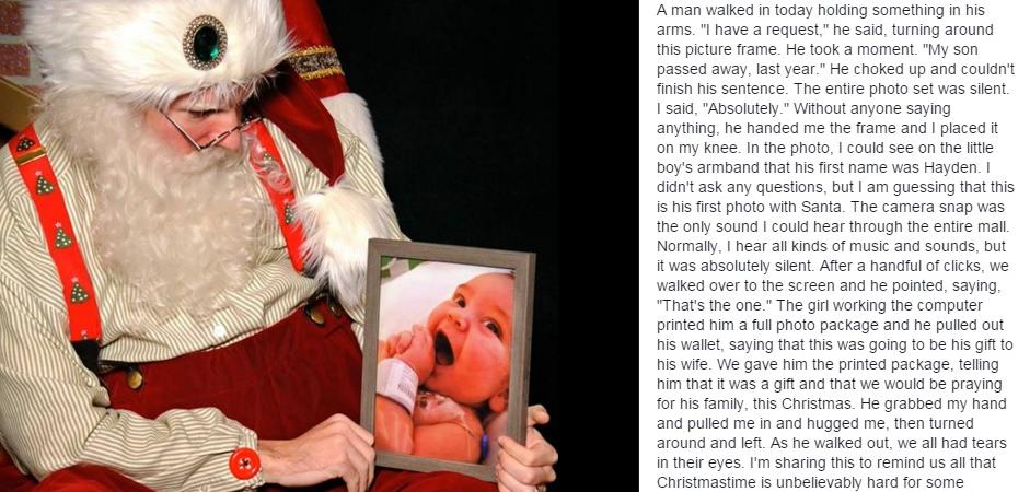 babbo natale foto bambino morto