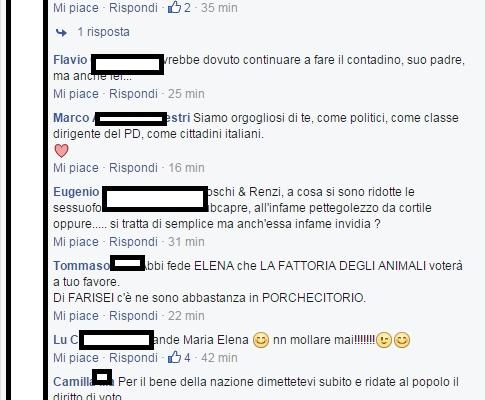 MARIA ELENA BOSCHI INSULTI
