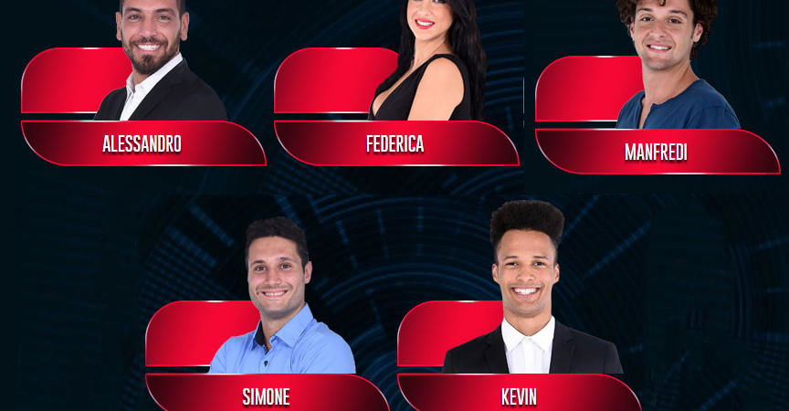 grande fratello finalisti 2015 Simone, Federica, Manfredi, Alessandro Kevin