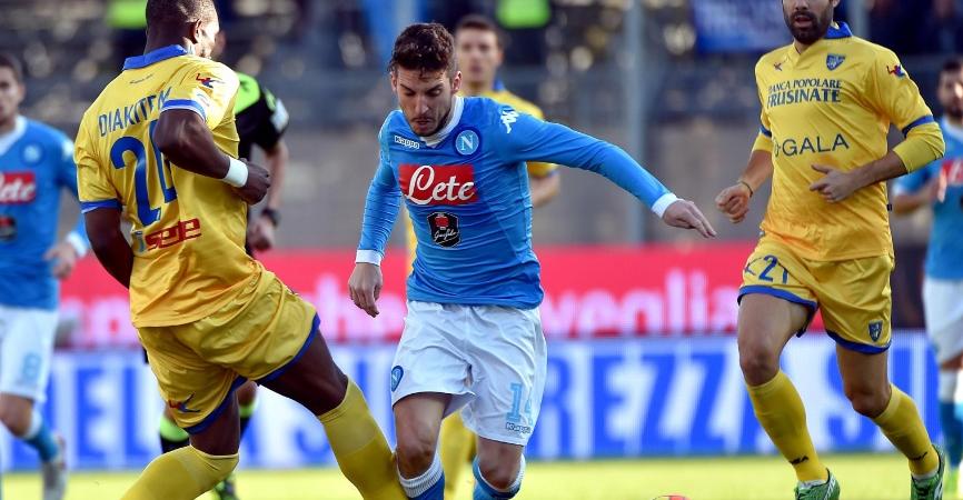 FROSINONE NAPOLI DIRETTA LIVE STREAMING ALBIOL GOL MERTENS