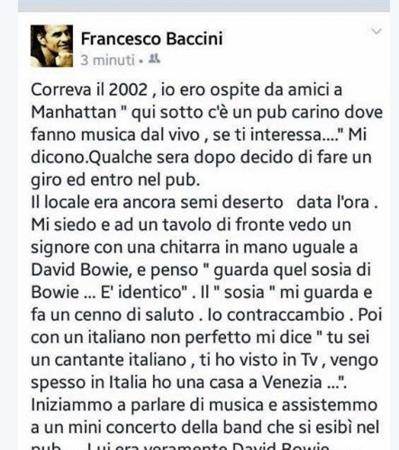david bowie francesco baccini