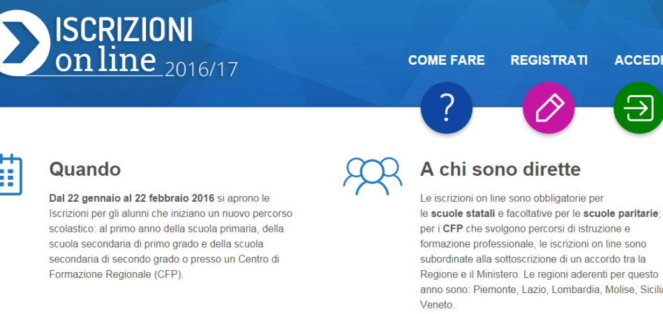 iscrizioni online scuola 2016 2017
