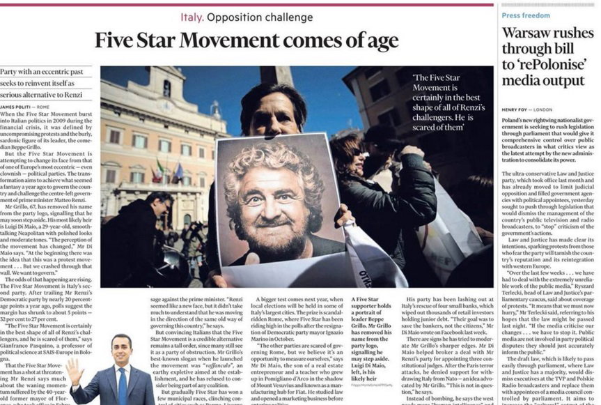 M5S e la traduzione dell'articolo sul Financial Times che fa discutere ...