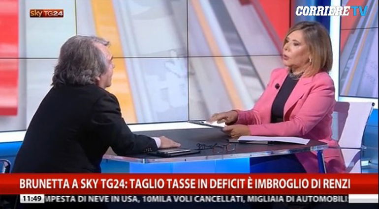 renato brunetta maria latella lite video
