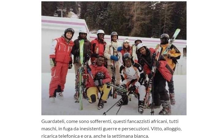 renzi bufala sci migranti