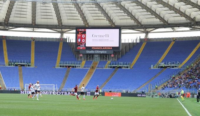 Roma, Curva Sud senza barriere