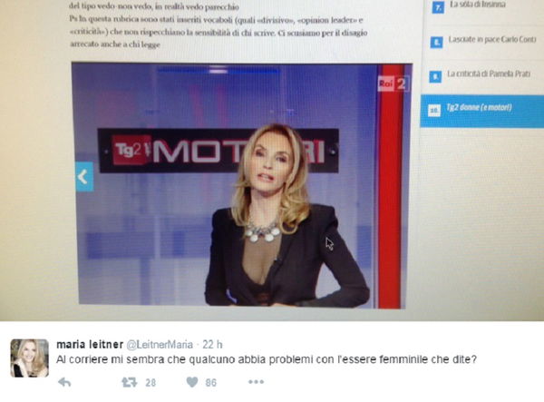 Maria Leitner e le sue scollature al Tg2: la risposta della giornalista su Twitter