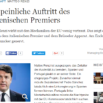 Matteo Renzi scontro Europa