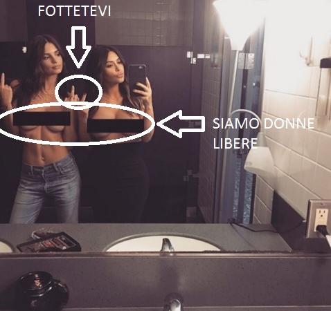 Kim Kardashian Emily Ratajkowski foto topless