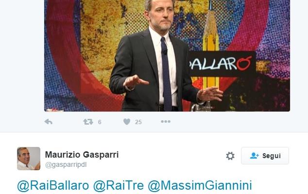 maurizio gasparri massimo giannini twitter ballaro