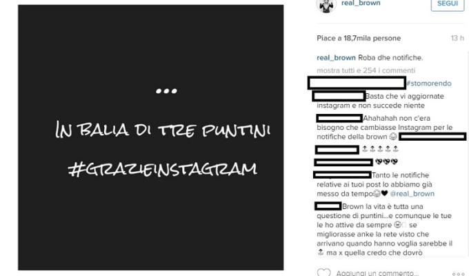 instagram notifiche algoritmo
