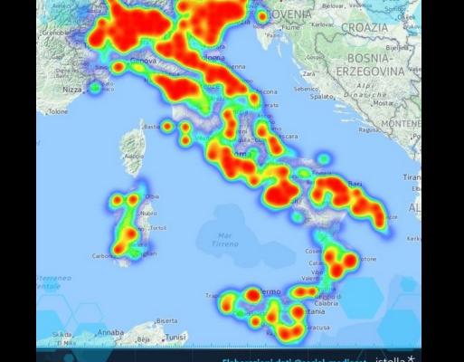 isola dei famosi 2016 tweet mappa