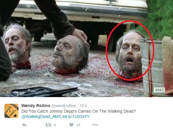 johnny depp walking dead