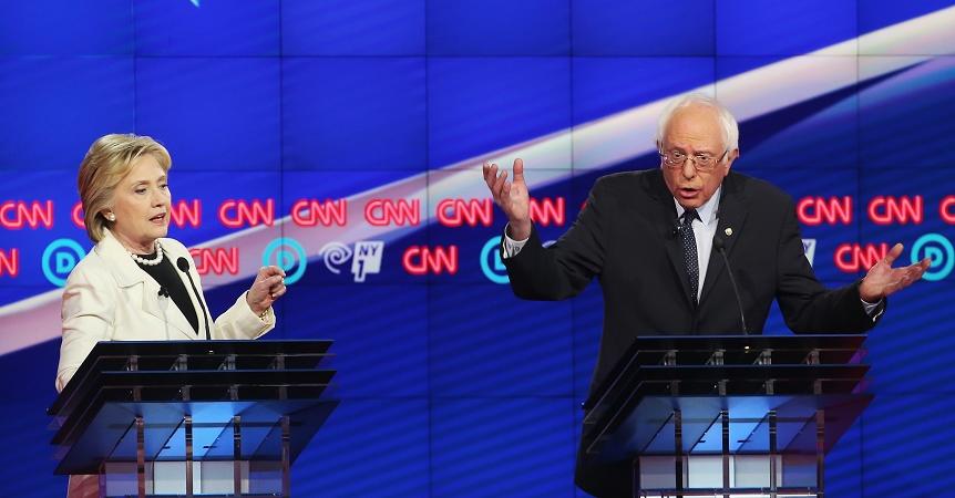 Dibattito democratico Hillary Clinton Bernie Sanders