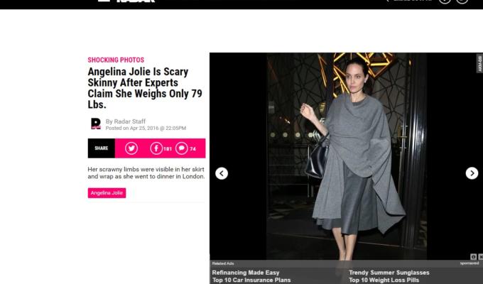 angelina jolie magra