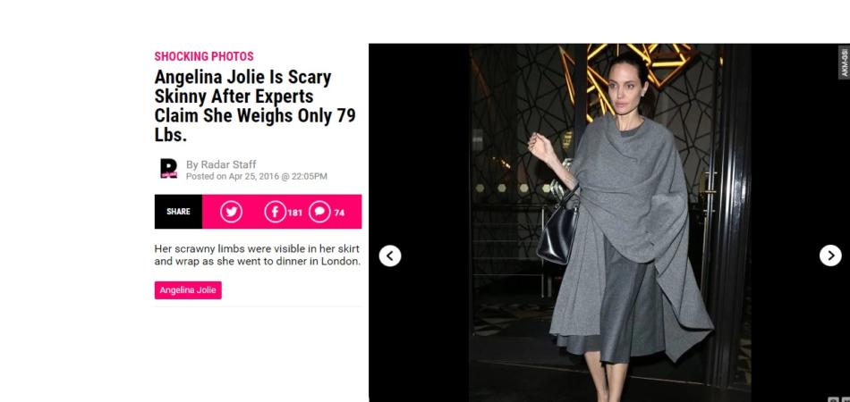 angelina jolie magra