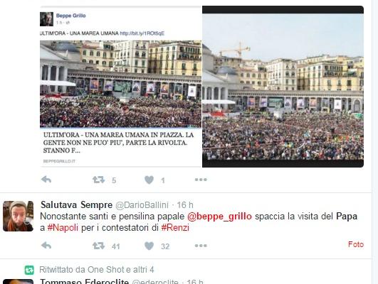 beppe grillo foto napoli