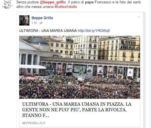beppe grillo foto napoli