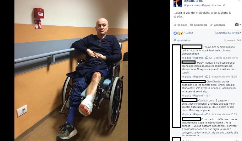 claudio bisio incidente