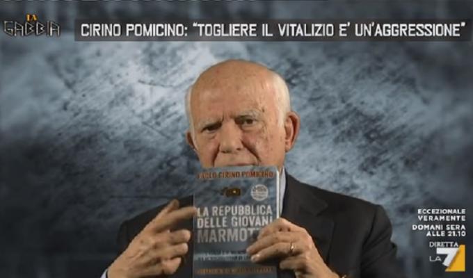 paolo cirino pomicino lite gianluigi paragone la gabbia video