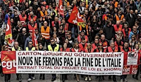 La foto della protesta contro il Jobs act in Francia “Non faremo la fine dell’Italia” è falsa