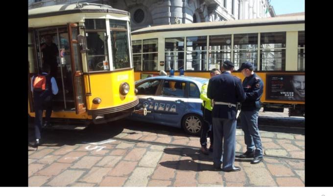 Milano tram incidente polizia