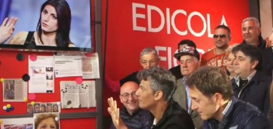 Edicola Fiore imitazione Virginia Raggi