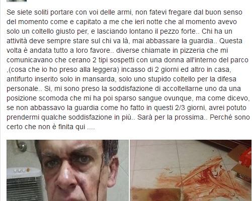 Luigi Marino pizzeria Cardito ladro ferito