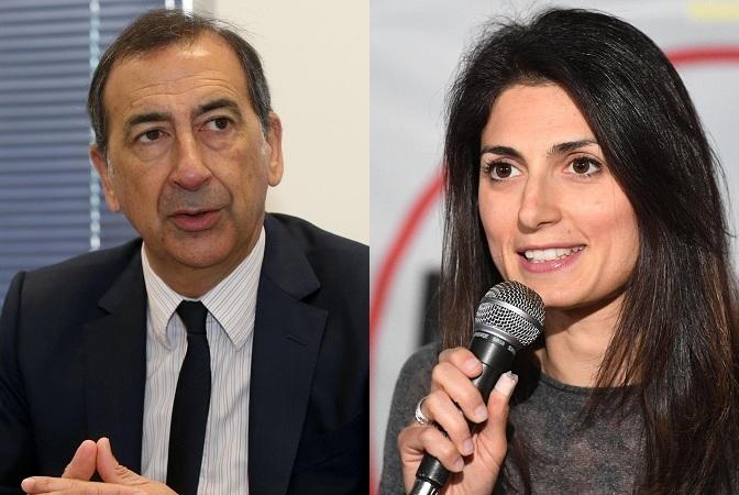 Beppe Sala Virginia Raggi