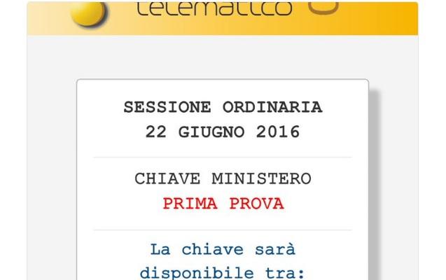 Prima prova Maturità 2016