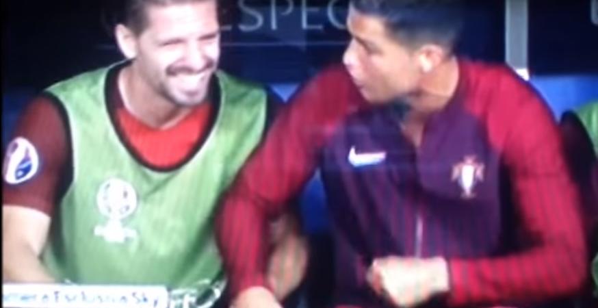 Cristiano Ronaldo scena buffa Portogallo Francia