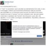 Vicari censurato Diaz Facebook scuse