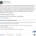 Vicari censurato Diaz Facebook scuse