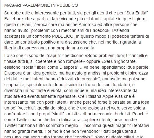 Daniele Vicari Facebook incontro pubblico