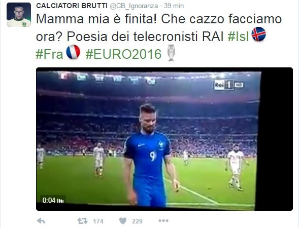 Francia-Islanda telecronista Rai