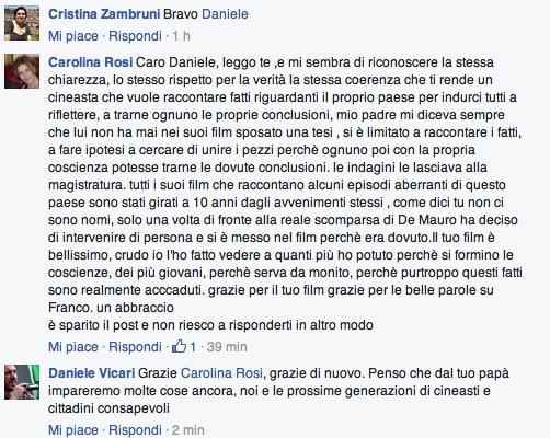 Vicari censurato Diaz Facebook