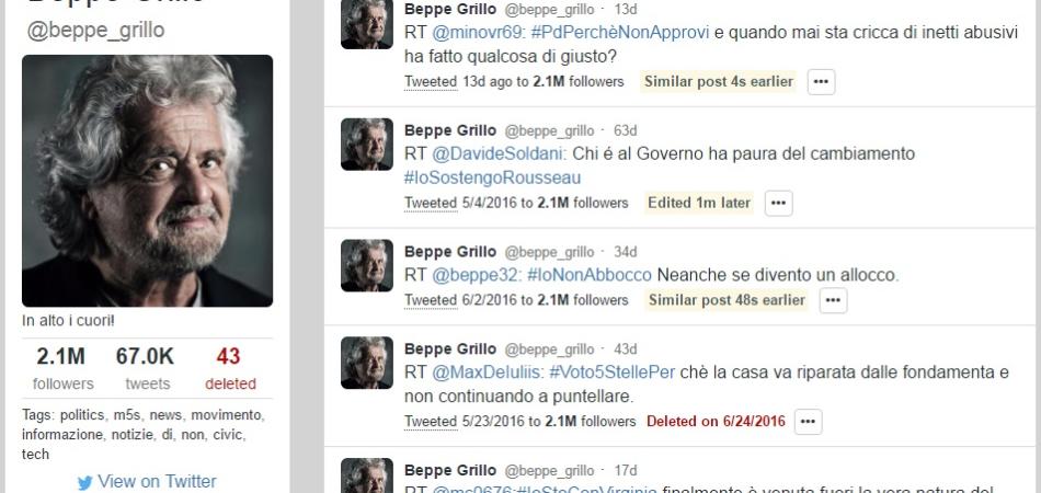 tweet cancellati