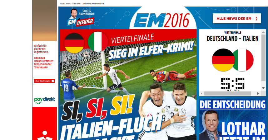 italia germania stampa tedesca