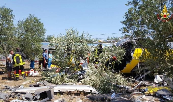 scontro treni puglia